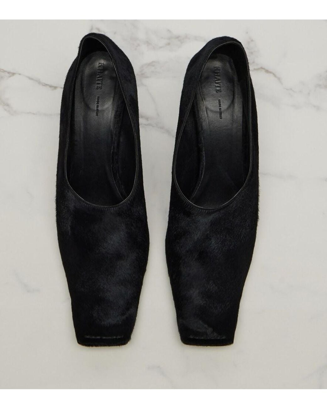 Khaite Black Marlene Calf Hair Pumps