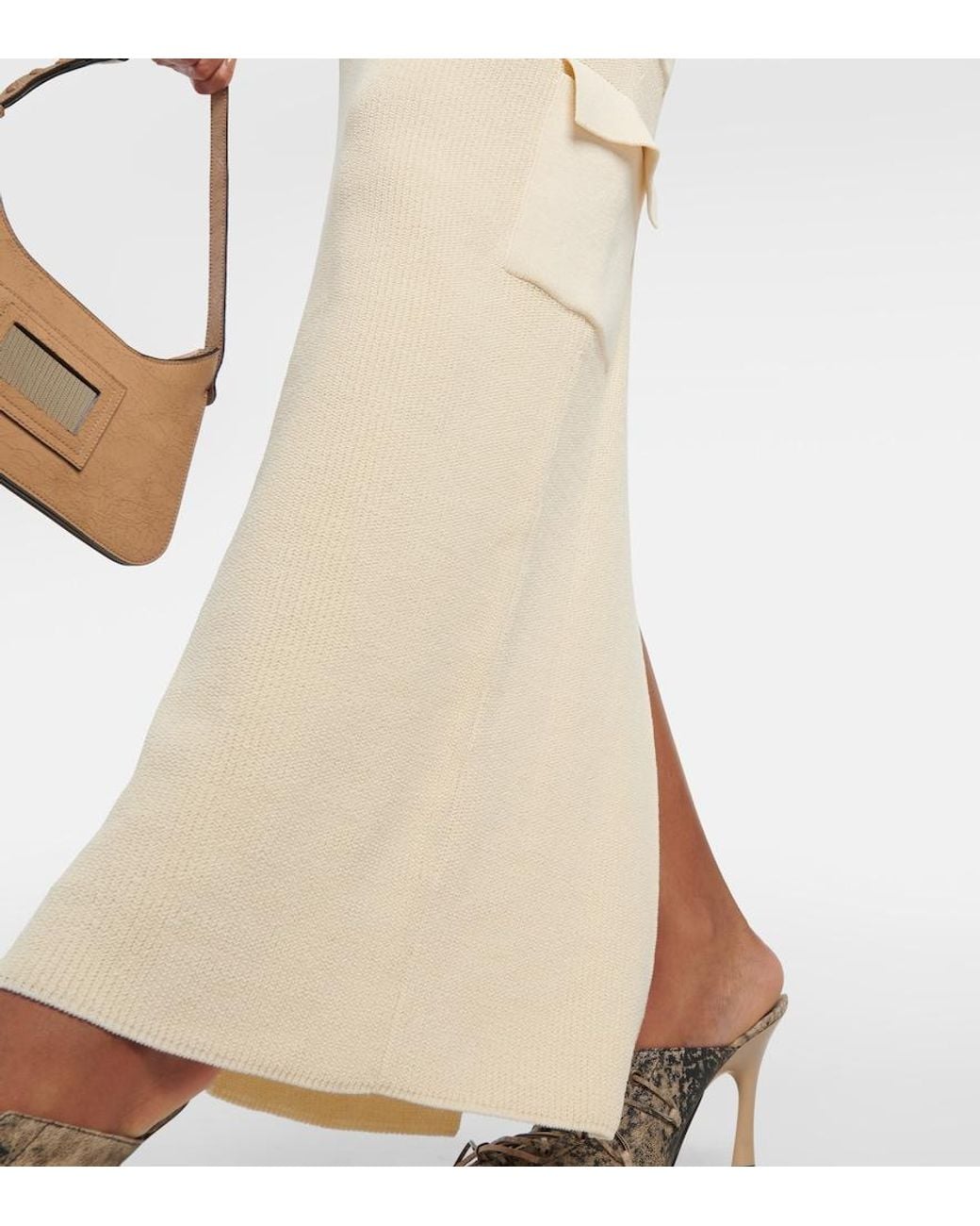 AYA MUSE Natural Zerene Belted Maxi Skirt