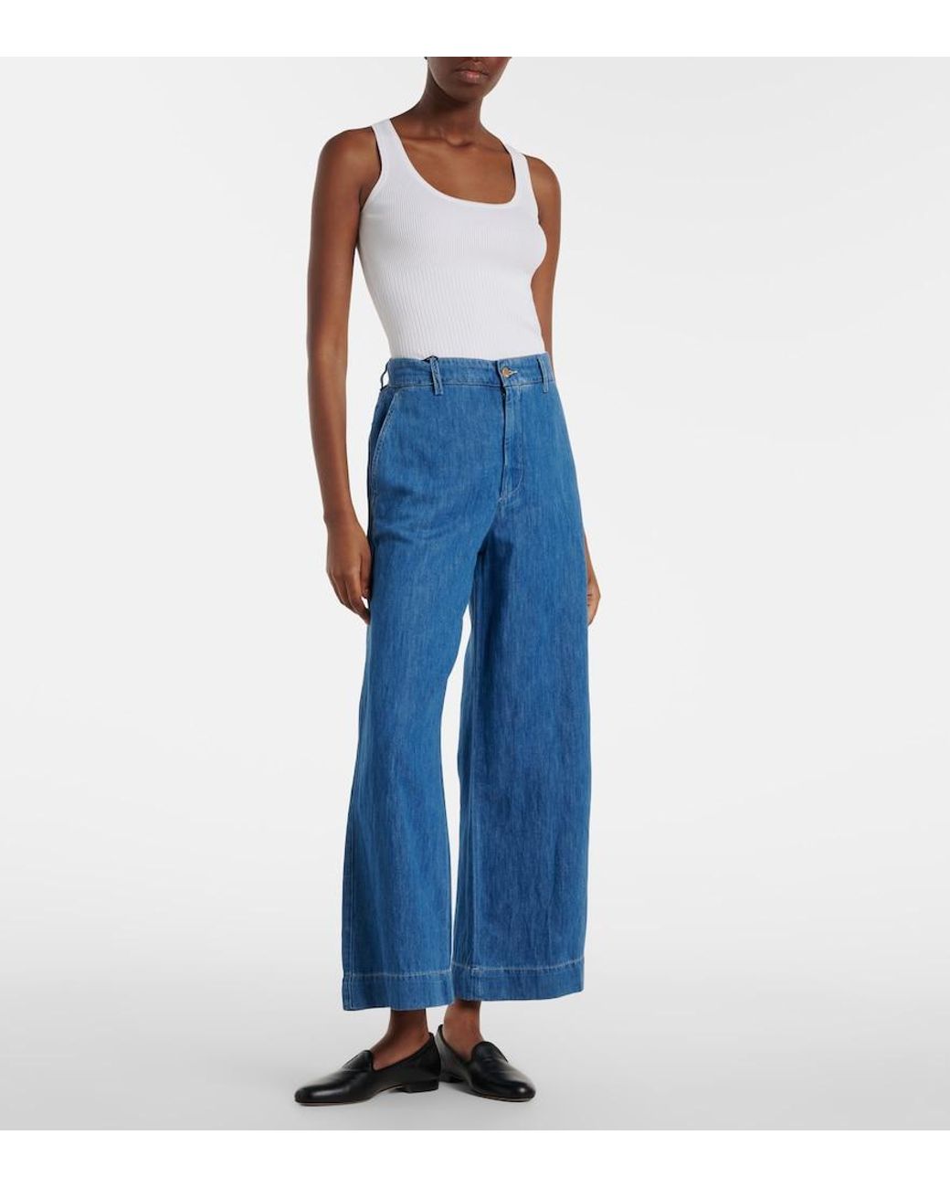 Max Mara Blue Astice Wide-Leg Jeans