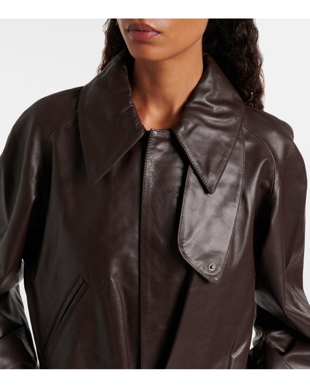 Victoria Beckham Brown Leather Jacket