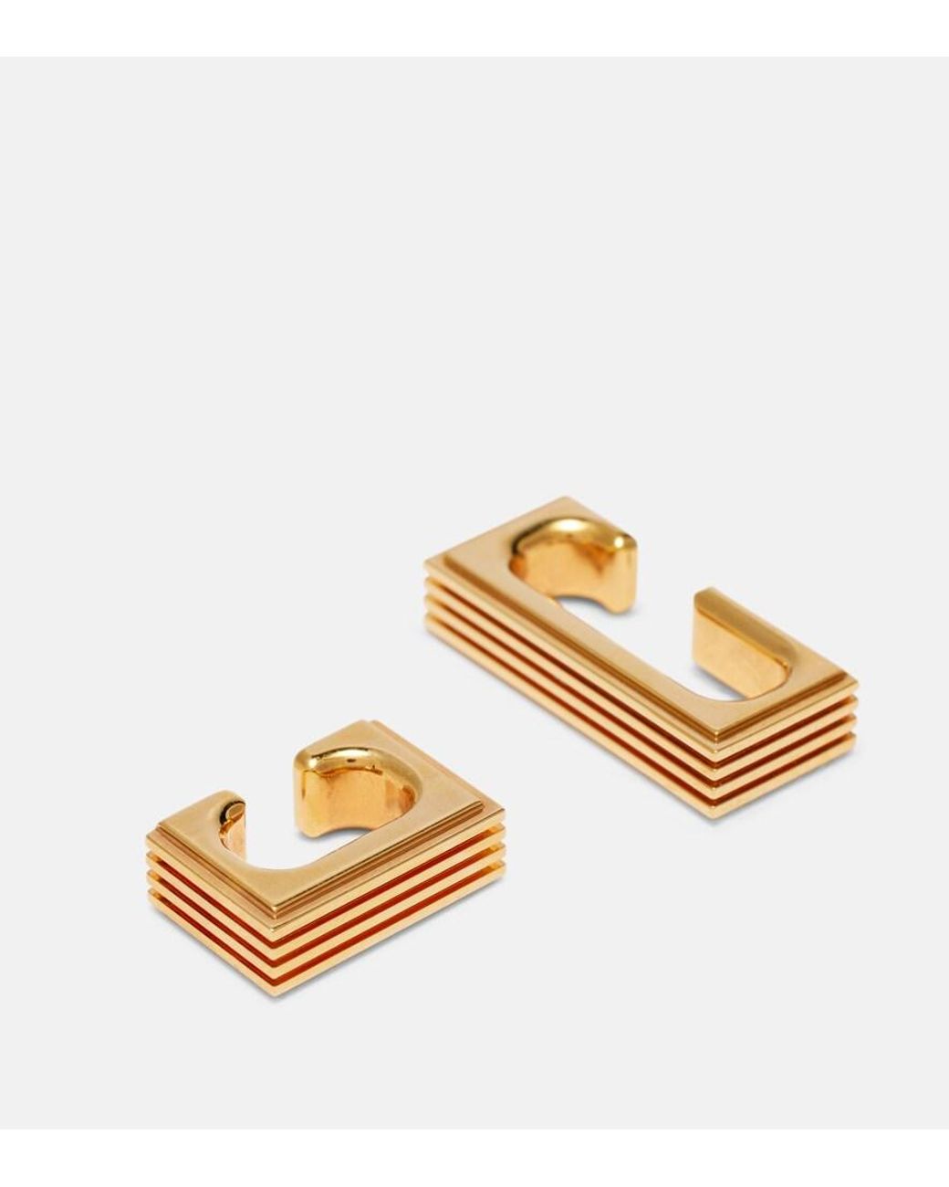 Khaite Metallic Empire 18Kt-Plated Ear Cuffs