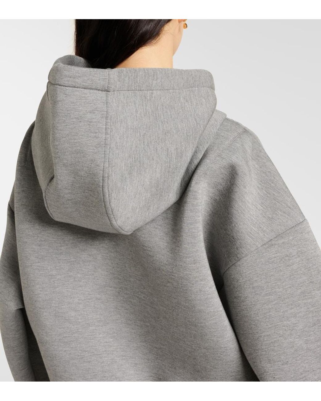 Gucci Gray Logo Jersey Hoodie