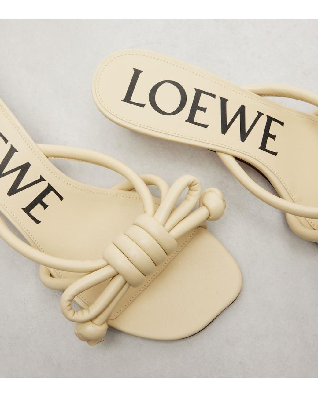 Loewe Natural Flamenco 45 Leather Mules