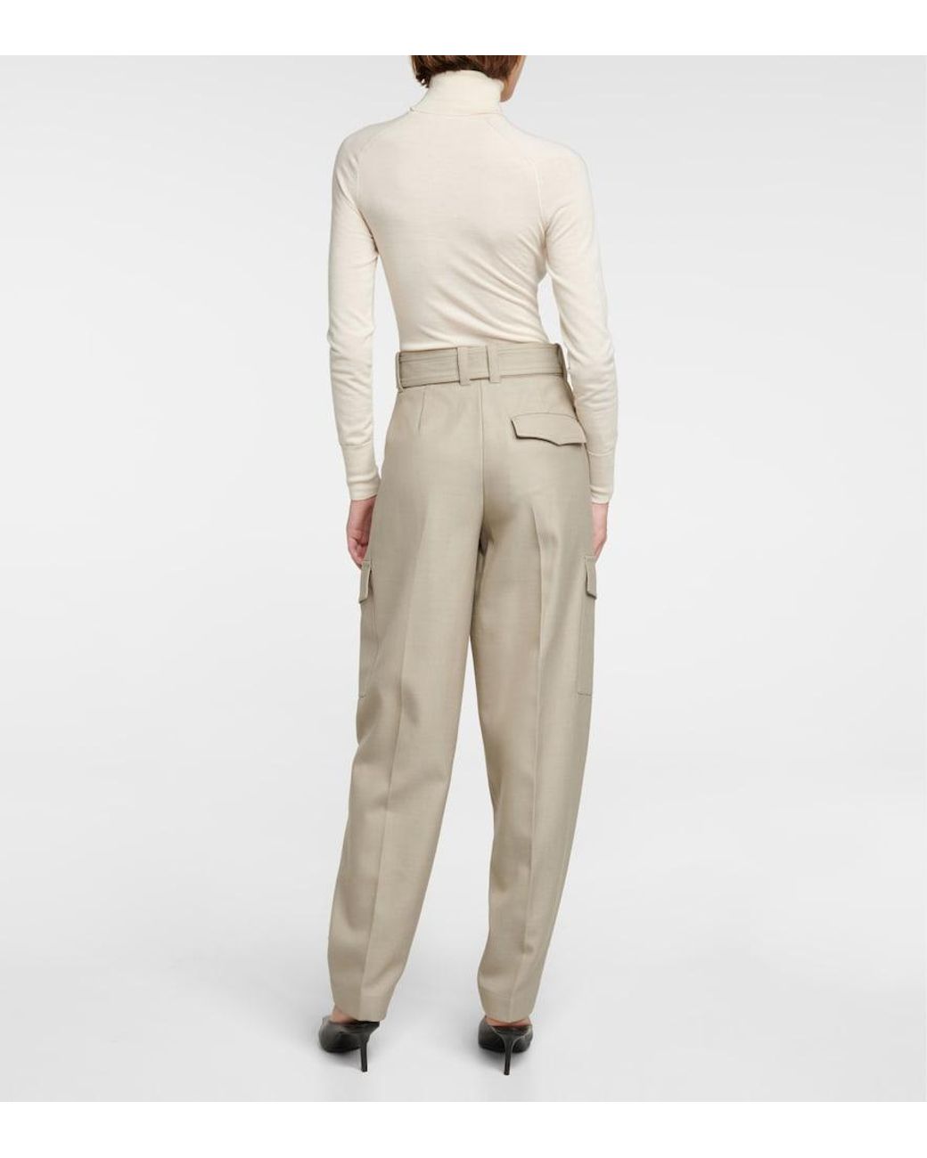 Joseph Natural Devonport Wool-Blend Pants