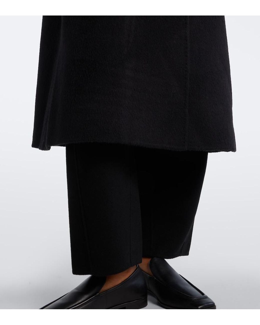 Lisa Yang Black Double Wool And Alpaca Coat