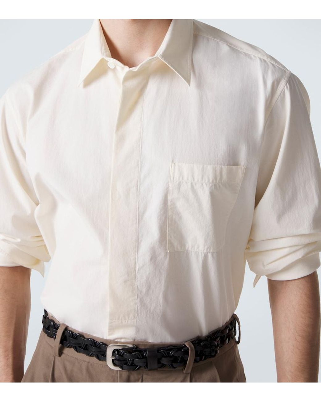 The Row White Marek Cotton Shirt for men