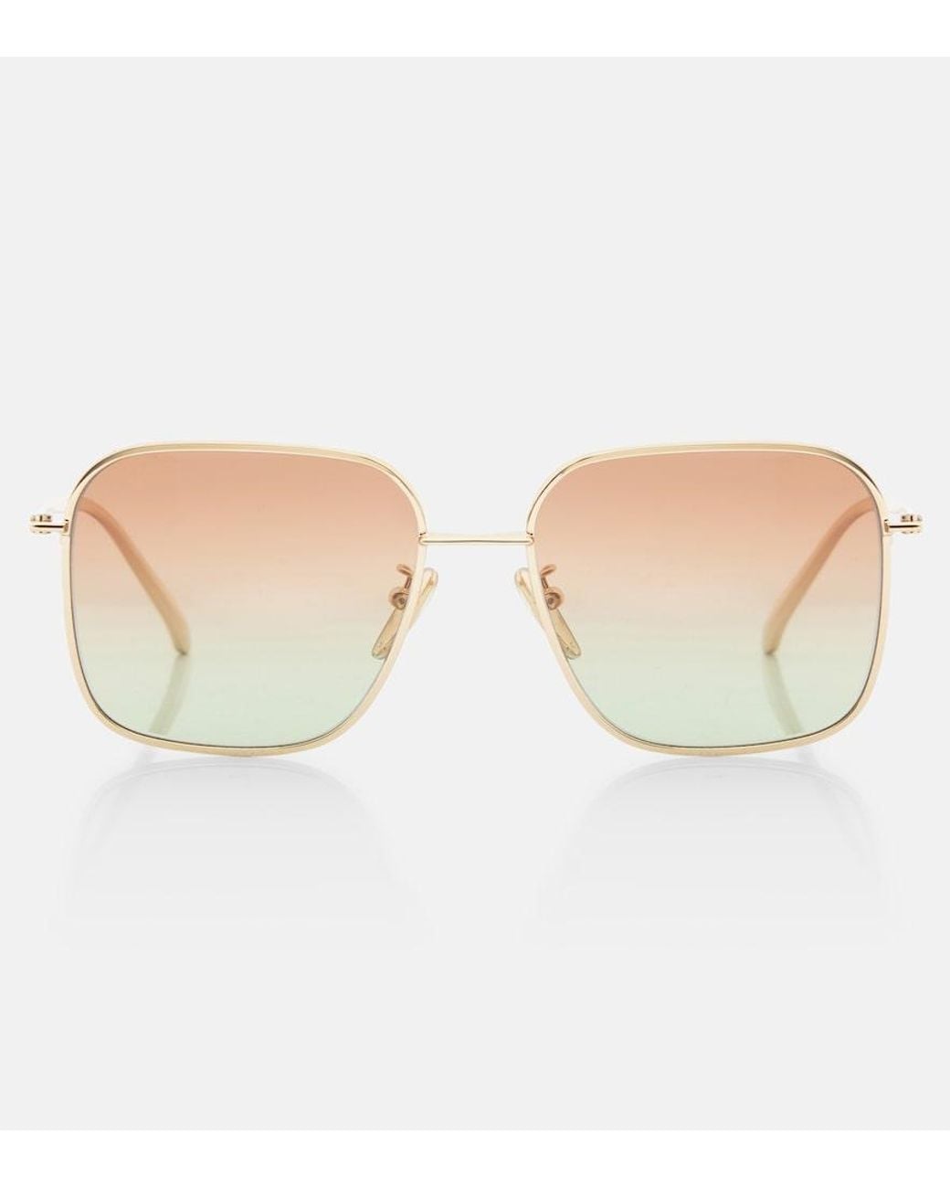 Prada Natural Eckige Sonnenbrille