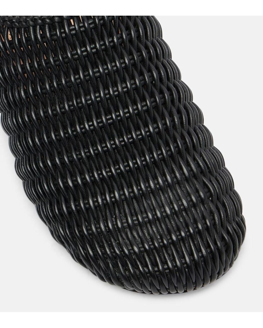 J.W. Anderson Black Babouche Woven Leather Loafers