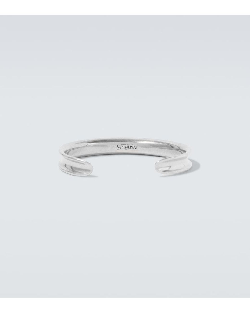 Bracelet Groove Saint Laurent pour homme en coloris White