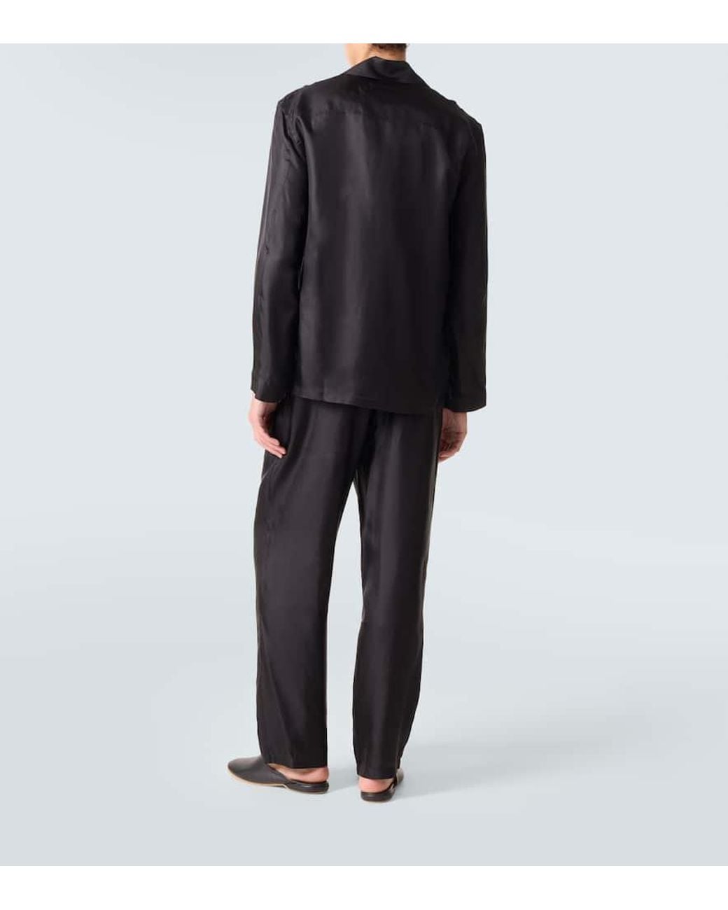 Zegna Black Silk Pajamas for men