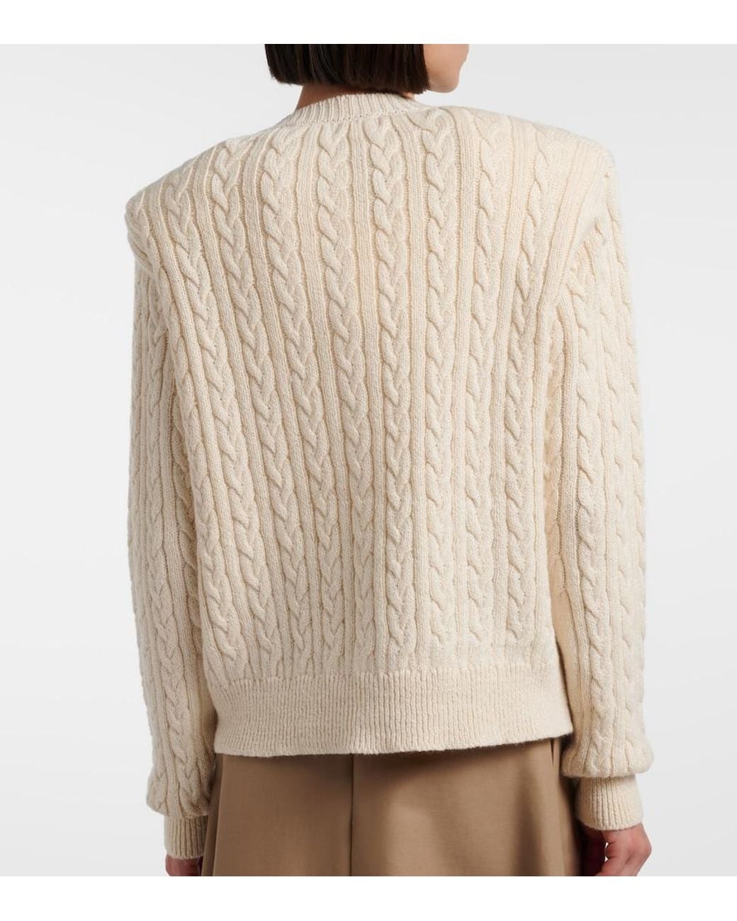 Rohe Natural Cable-Knit Cotton And Wool Cardigan