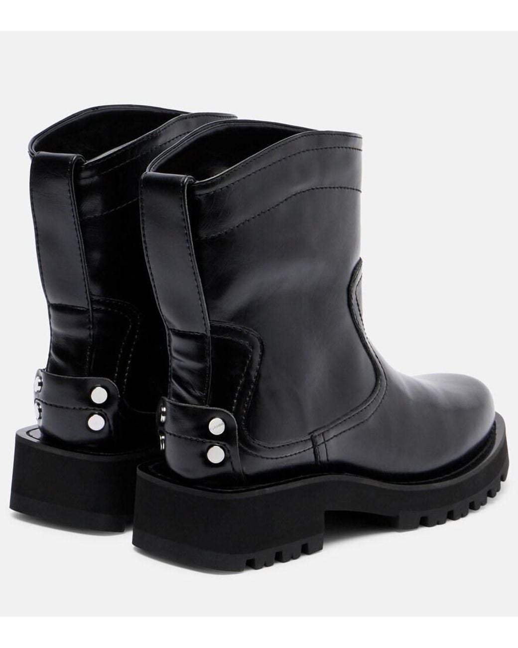 Ganni Black Studs Ankle Boots