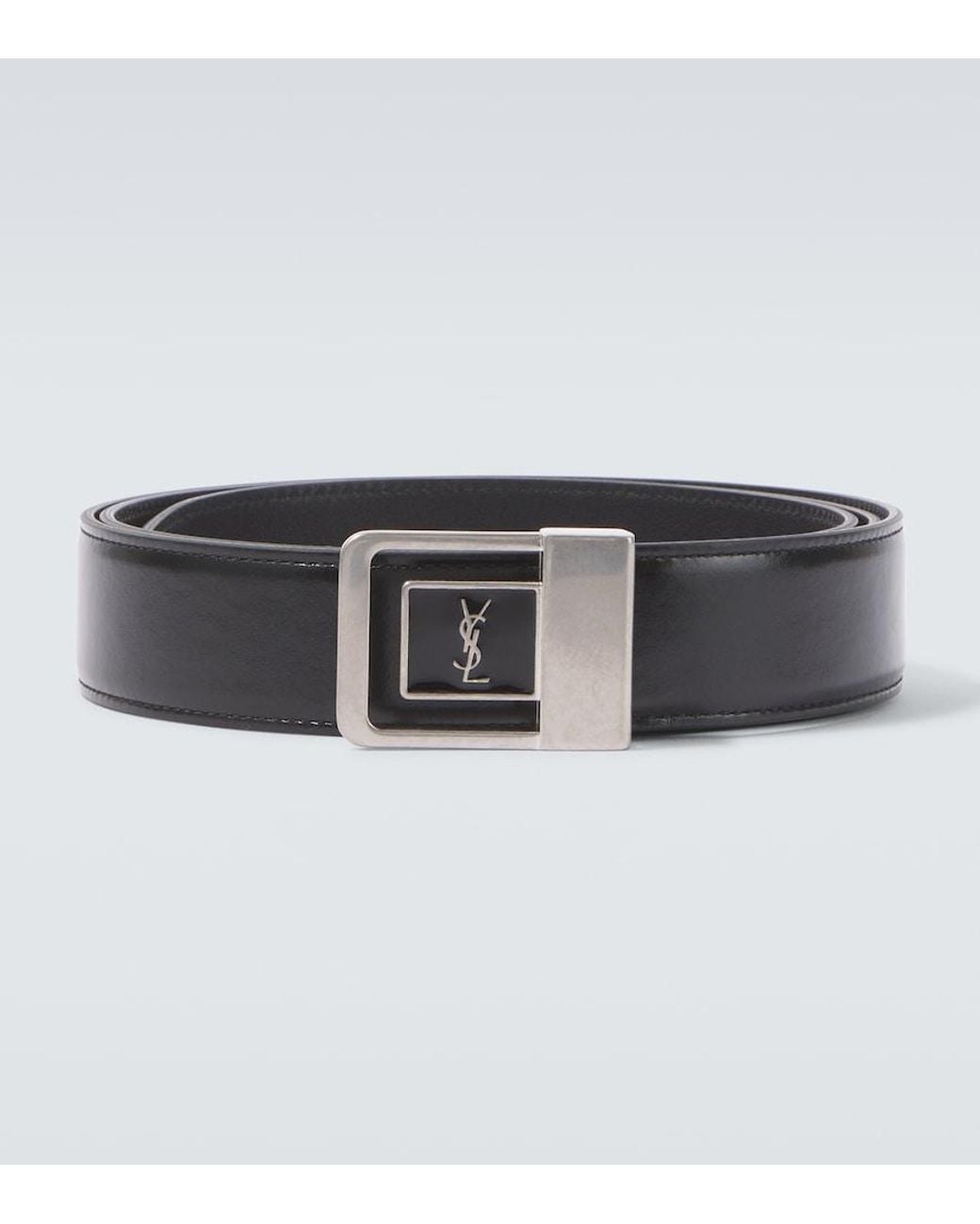 Saint Laurent Black La 66 Leather Belt for men