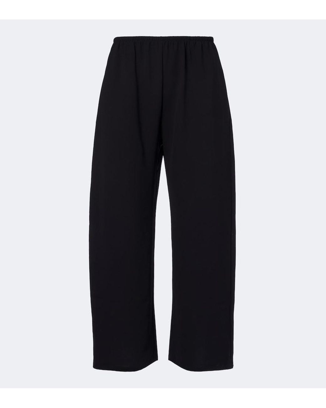 Leset Blue Ari Cropped Wide-Leg Pants