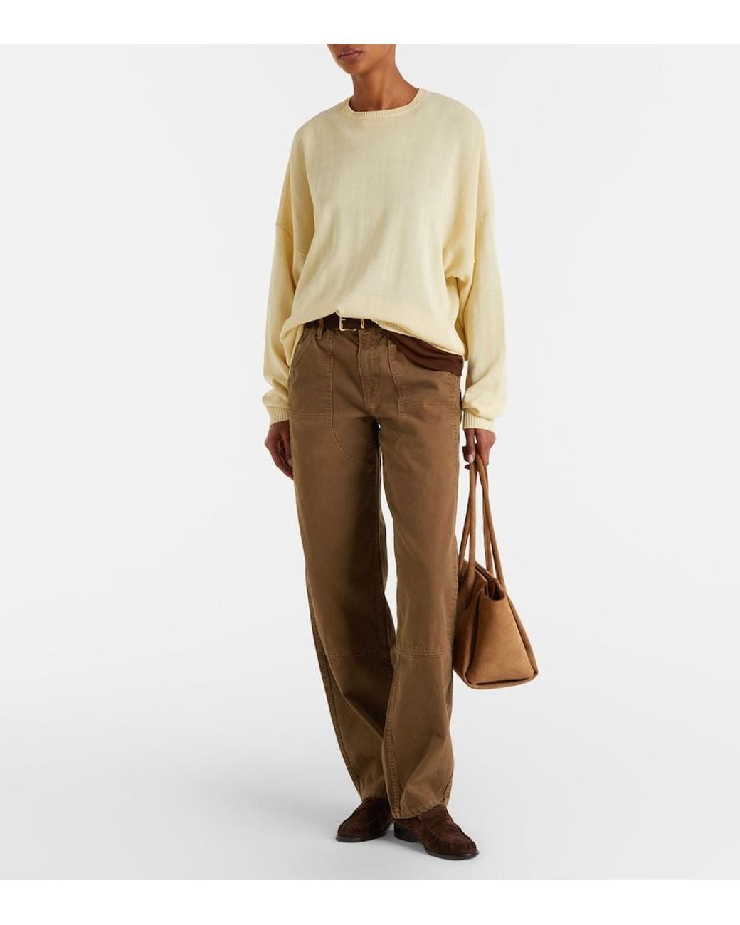 SLVRLAKE Denim Brown Tess Tapered Jeans