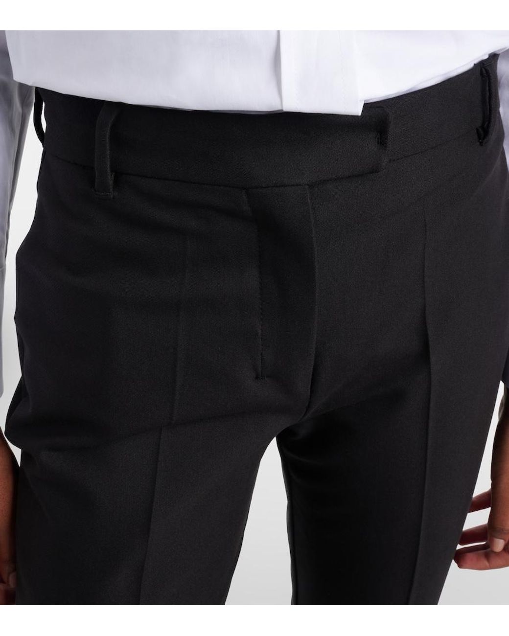 Max Mara Blue Fatina Cropped Straight Pants