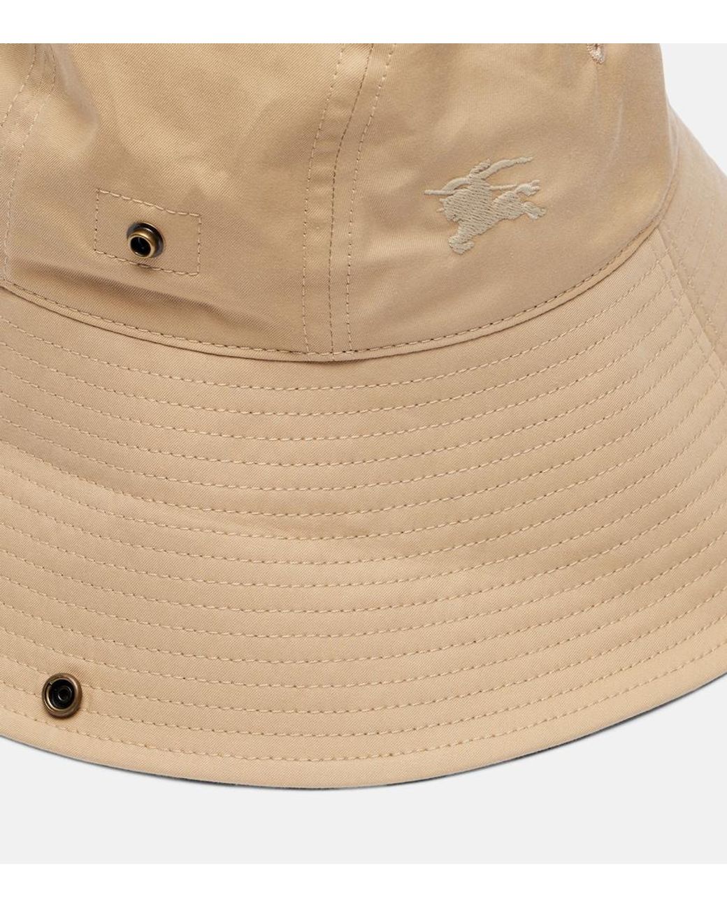 Burberry Metallic Check Gabardine Hat