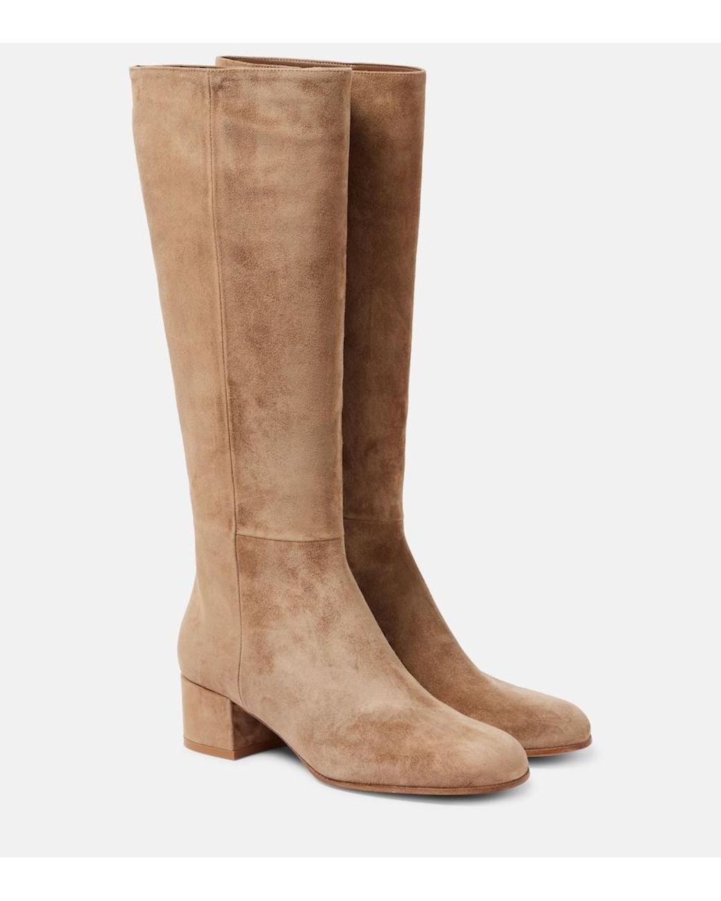Gianvito Rossi Brown 45 Suede Knee-High Boots