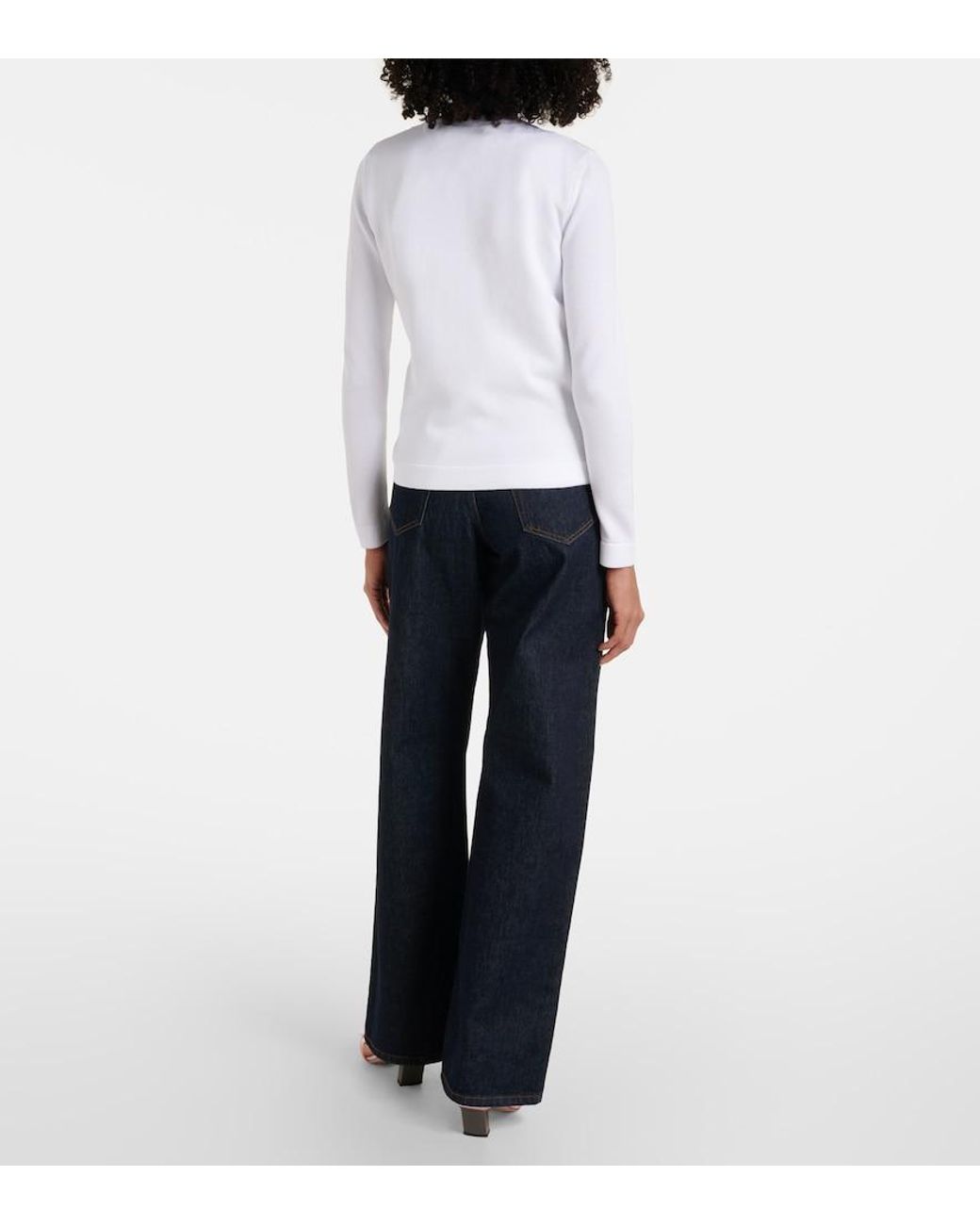 Oscar de la Renta White Lace Cardigan