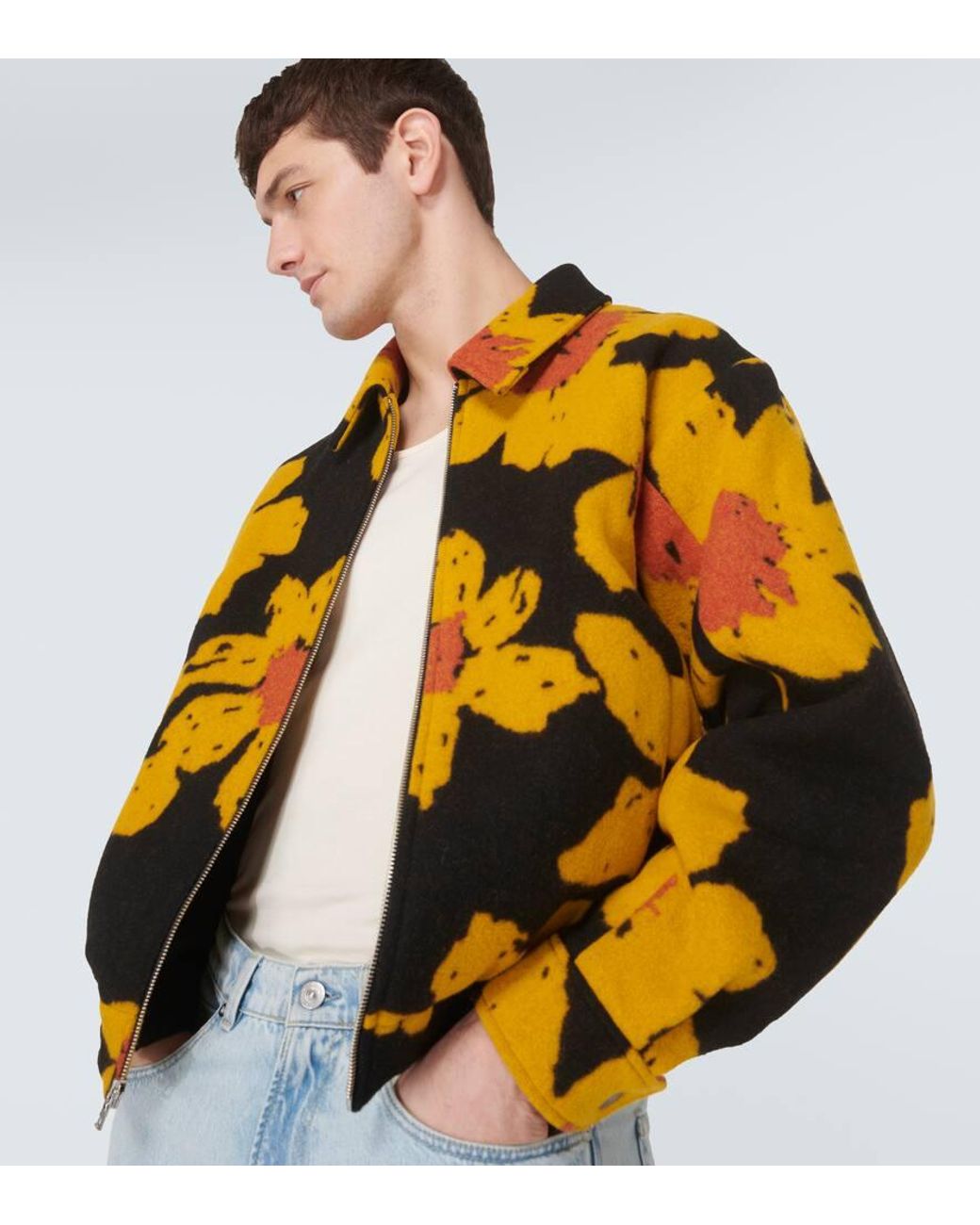 Chaqueta Bomber Senna De Lana Y Cachemir The Elder Statesman de hombre de color Yellow