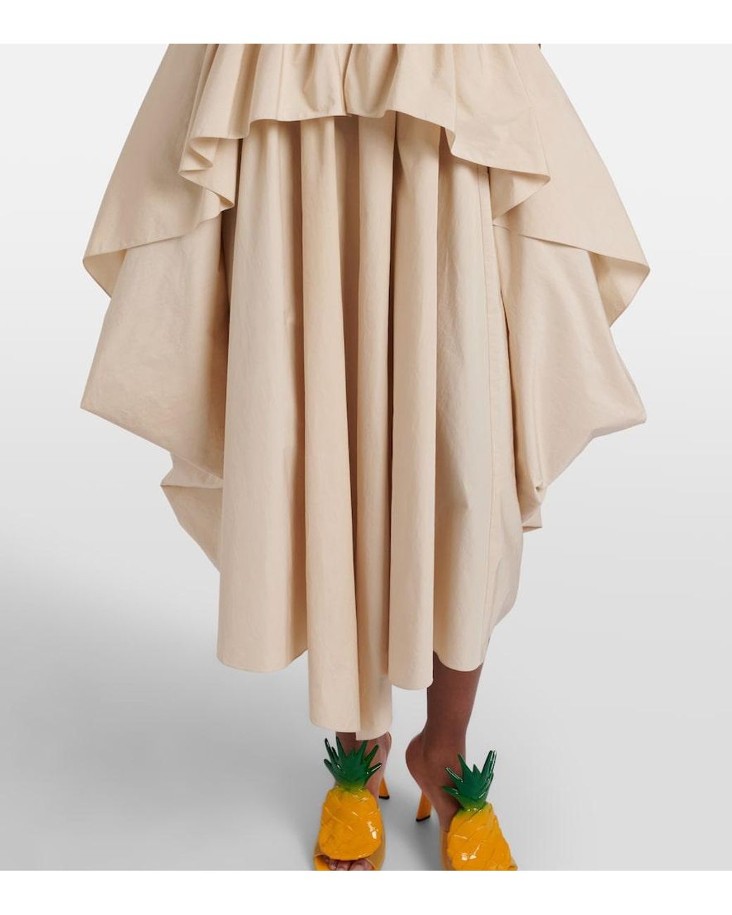 Loewe Natural Paula's Ibiza Cotton Poplin Midi Dress