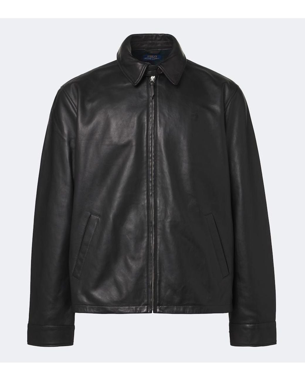 Polo Ralph Lauren Black Bayville Leather Jacket for men