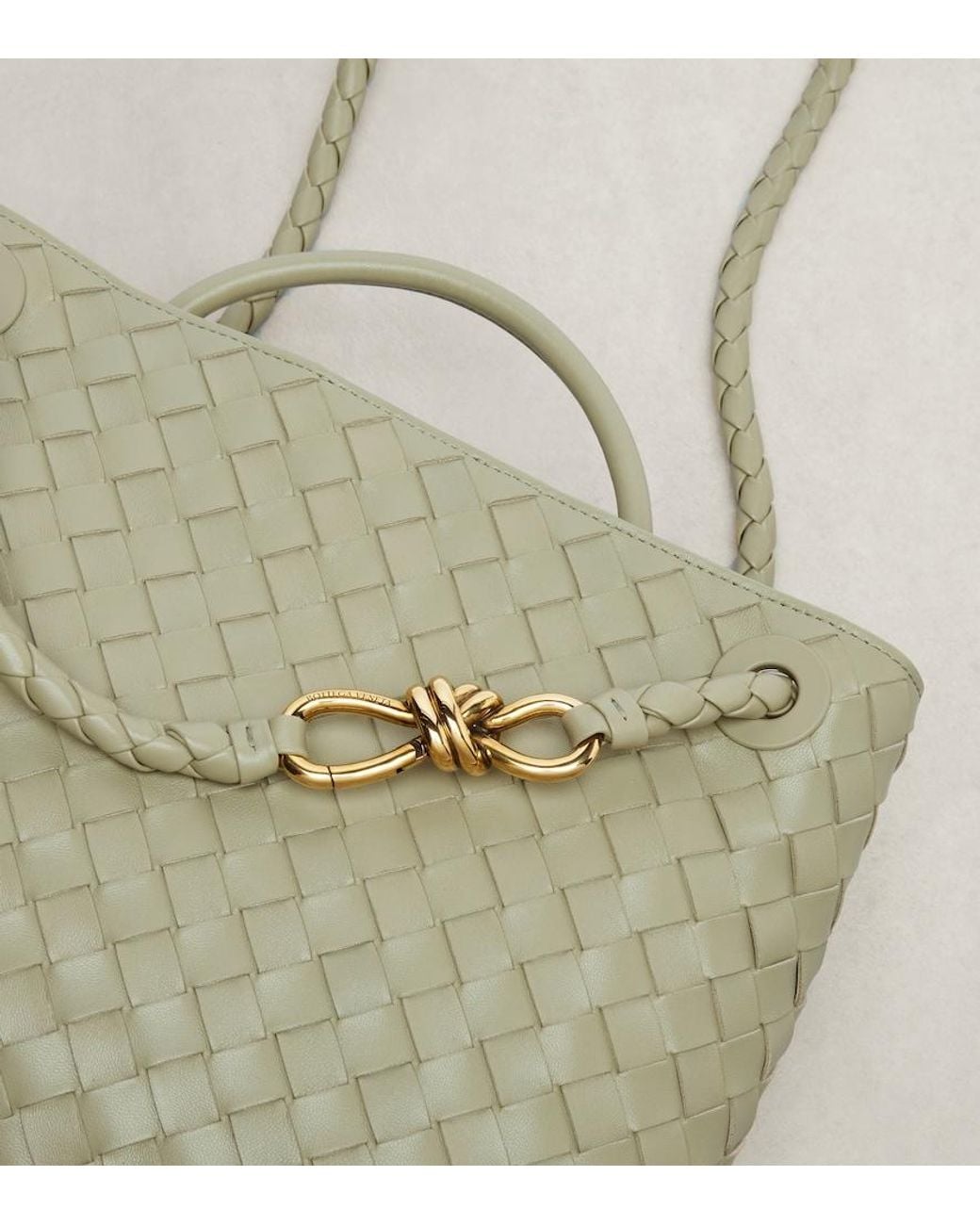 Bottega Veneta Metallic Tote Bag Andiamo Medium Aus Leder