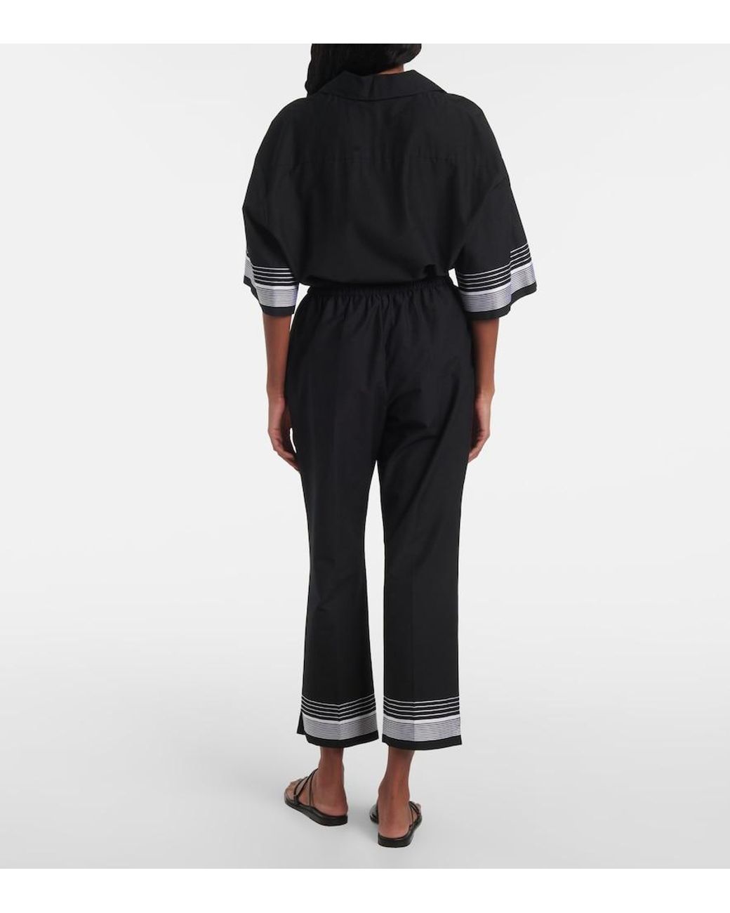 Joseph Black Tottenham Cropped Straight Pants