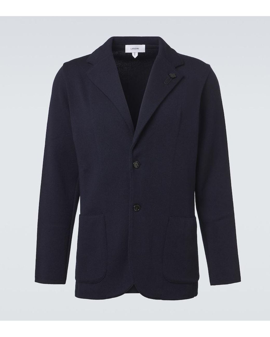 Lardini Blue Virgin Wool Blazer for men