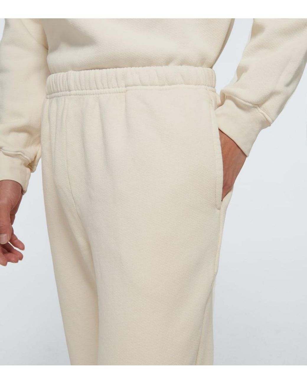 Les Tien White Cotton Sweatpants for men
