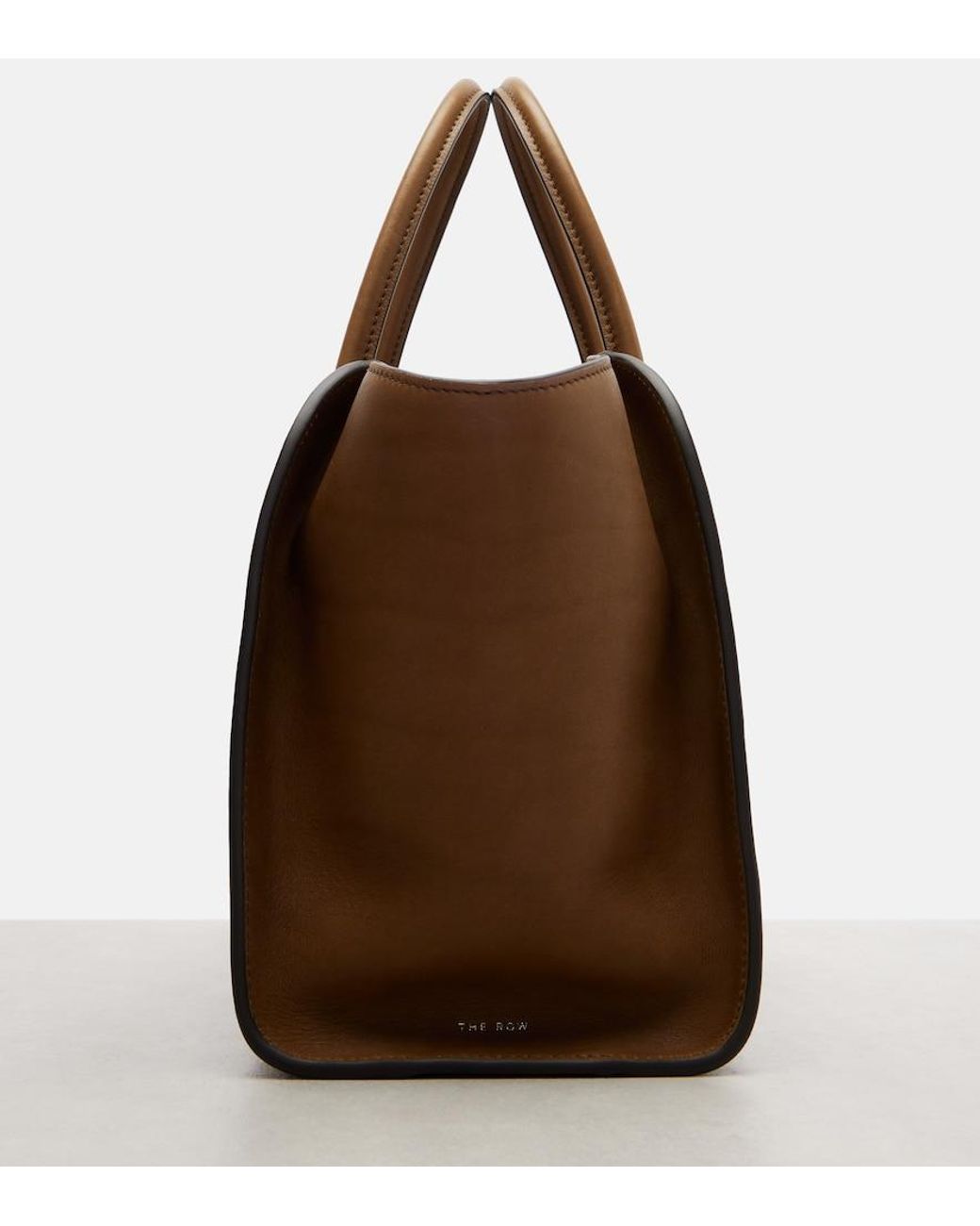The Row Brown Marlo 12 Leather Tote Bag