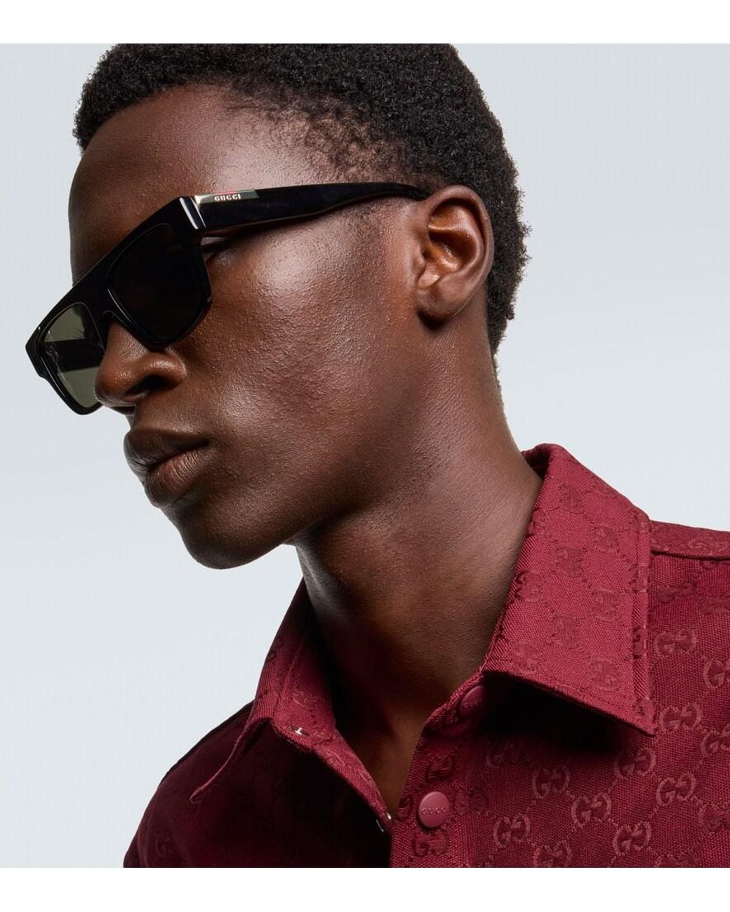 Gucci Sonnenbrille Web Stripe in Black für Herren