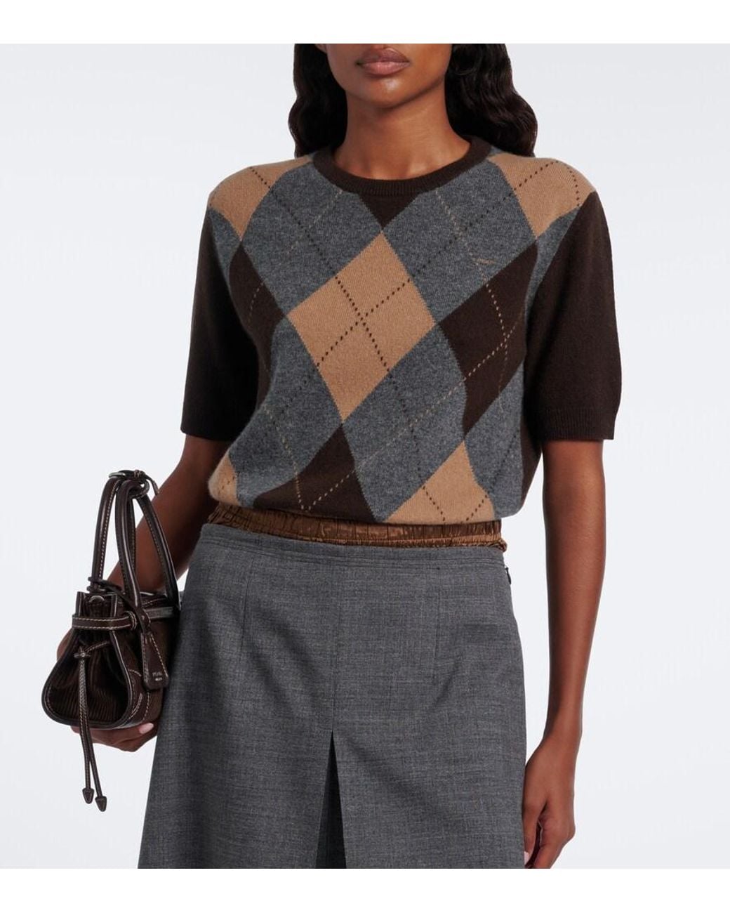 Jersey Argyle De Cachemir Prada de color Black