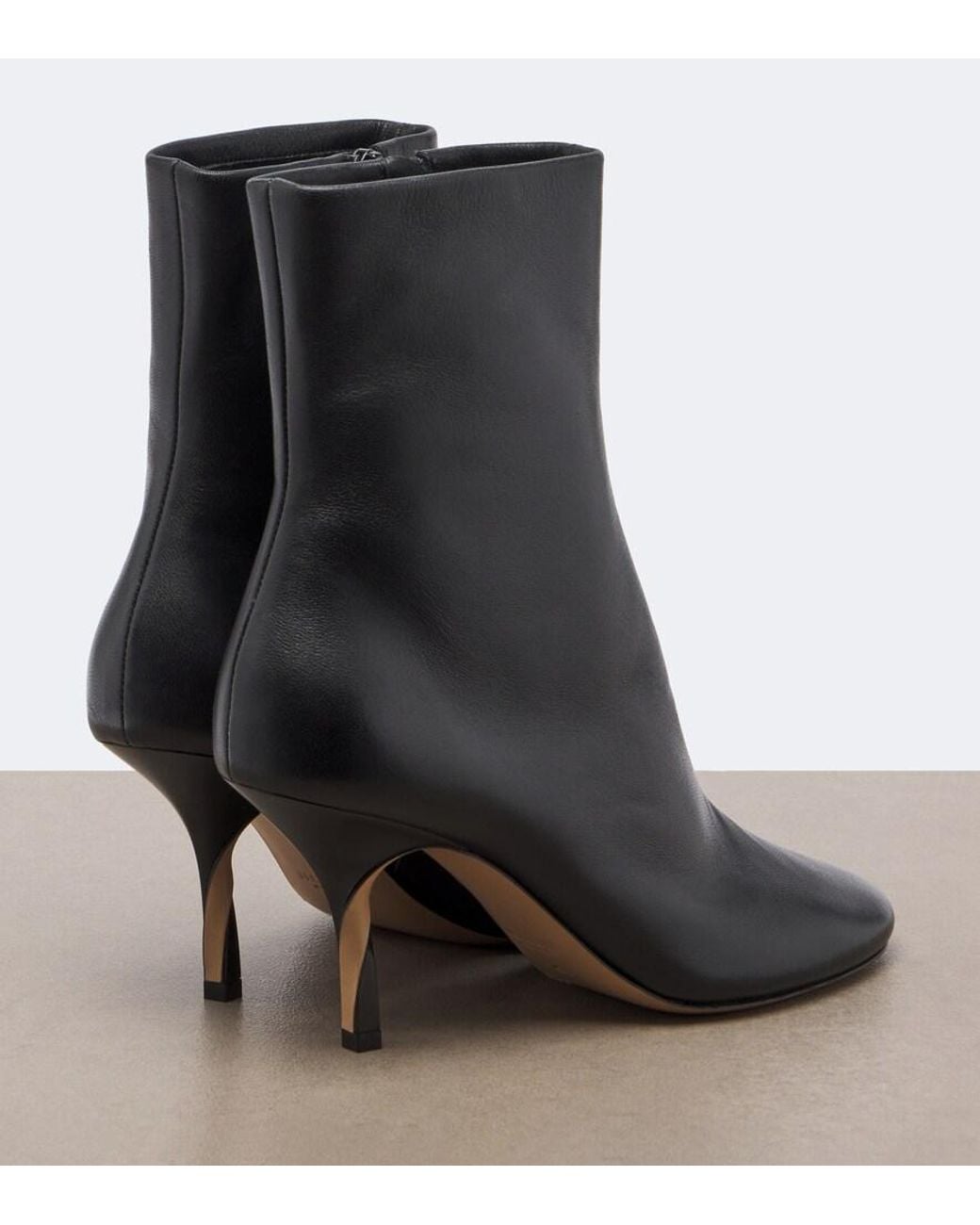 Jacquemus Black Collant Leather Ankle Boots