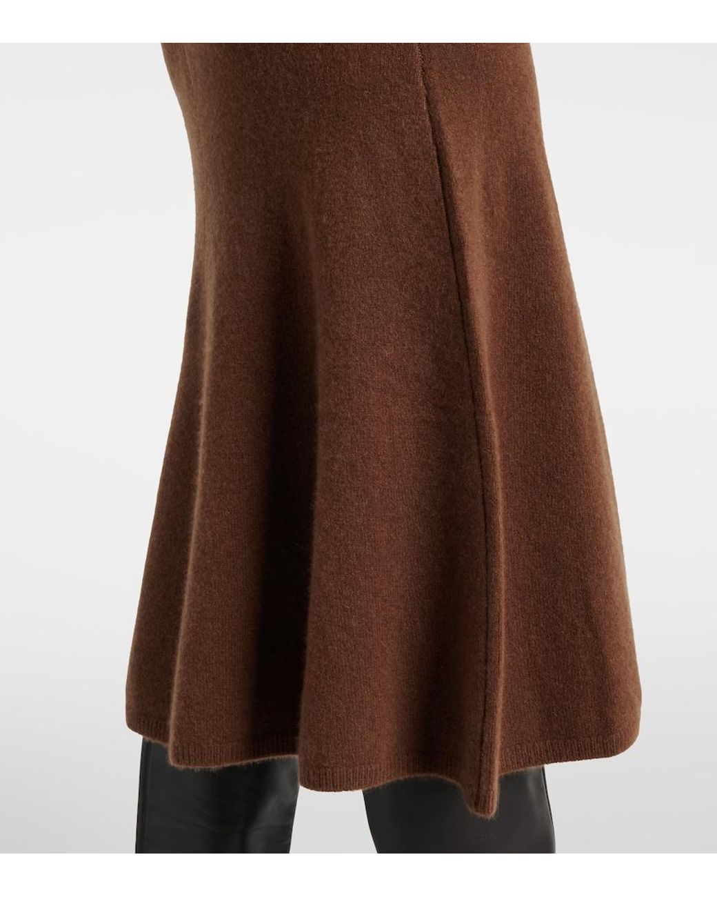 Joseph Brown Cashmere-Blend Midi Dress