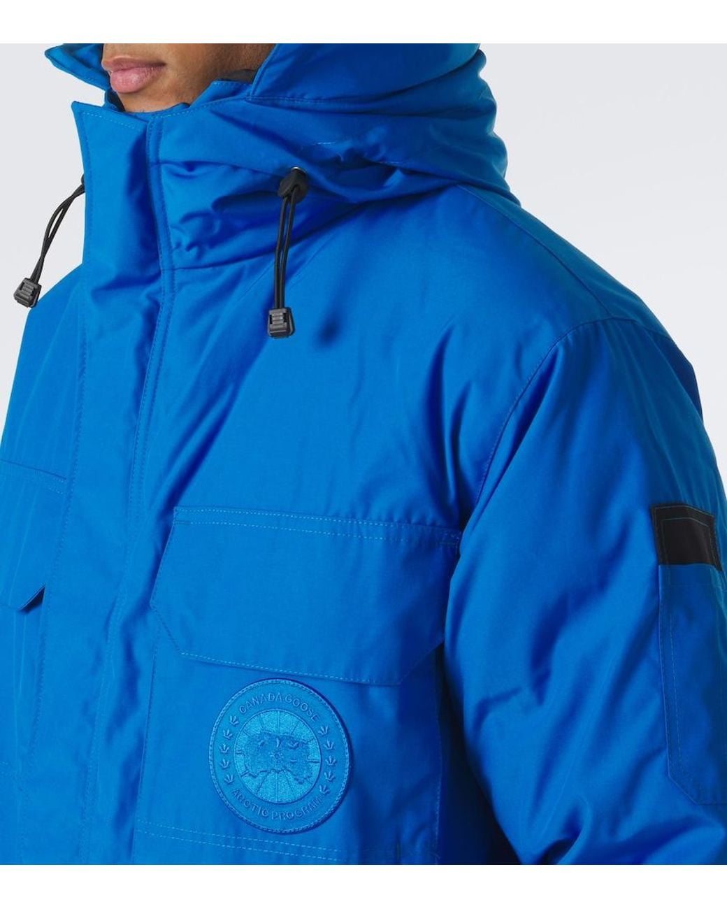 Canada Goose Blue Expedition Hooded Down Parka for men