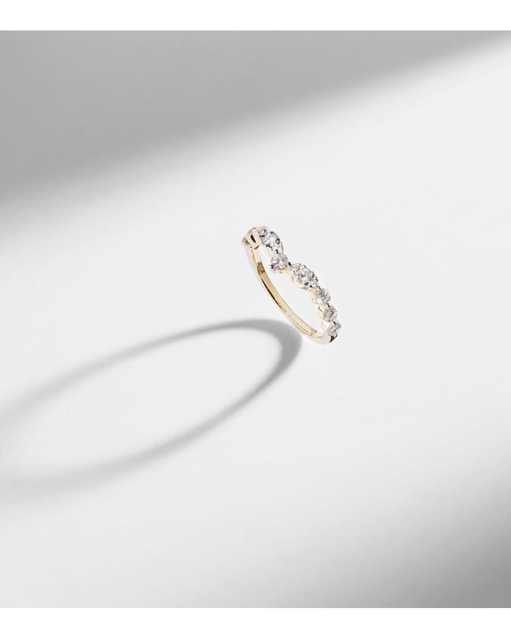 STONE AND STRAND Metallic Muse Tiara 10Kt Ring With Diamonds