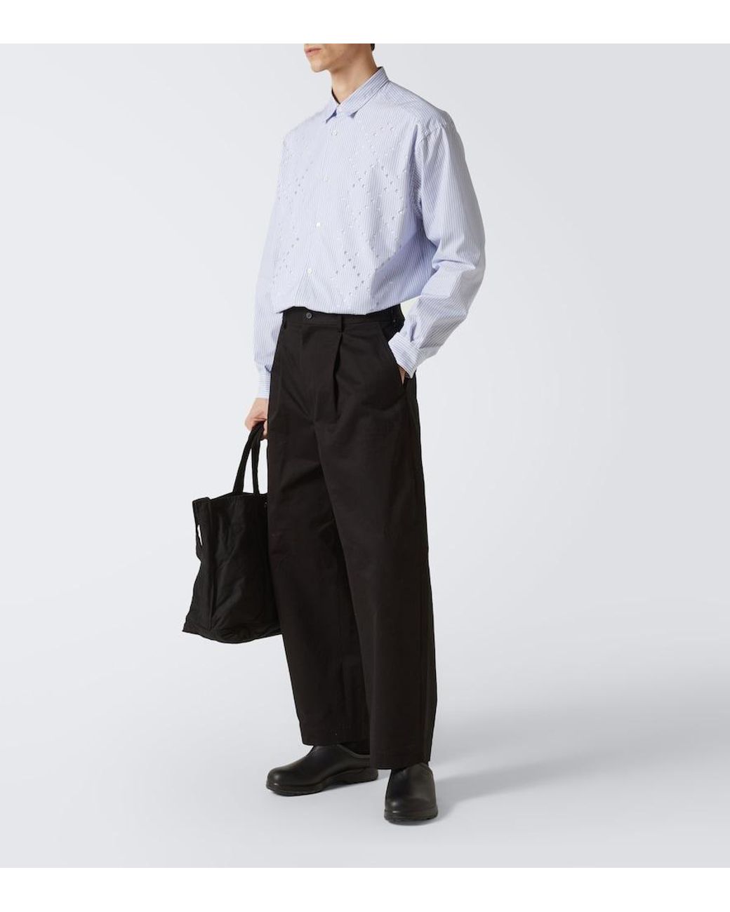 Comme des Garçons Black Leather Mules for men