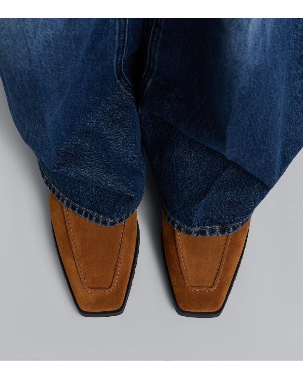 Totême Brown Shearling-Lined Suede Ankle Boots