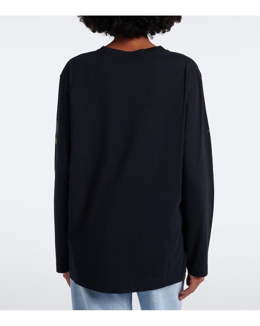 Simone Rocha Blue Floral Cotton Jersey T-Shirt