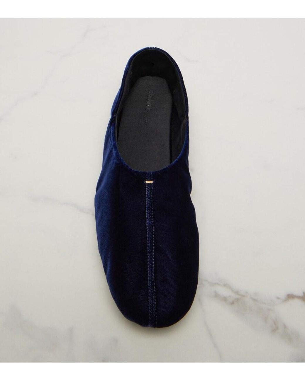 Khaite Blue Jane Velvet Ballet Flats