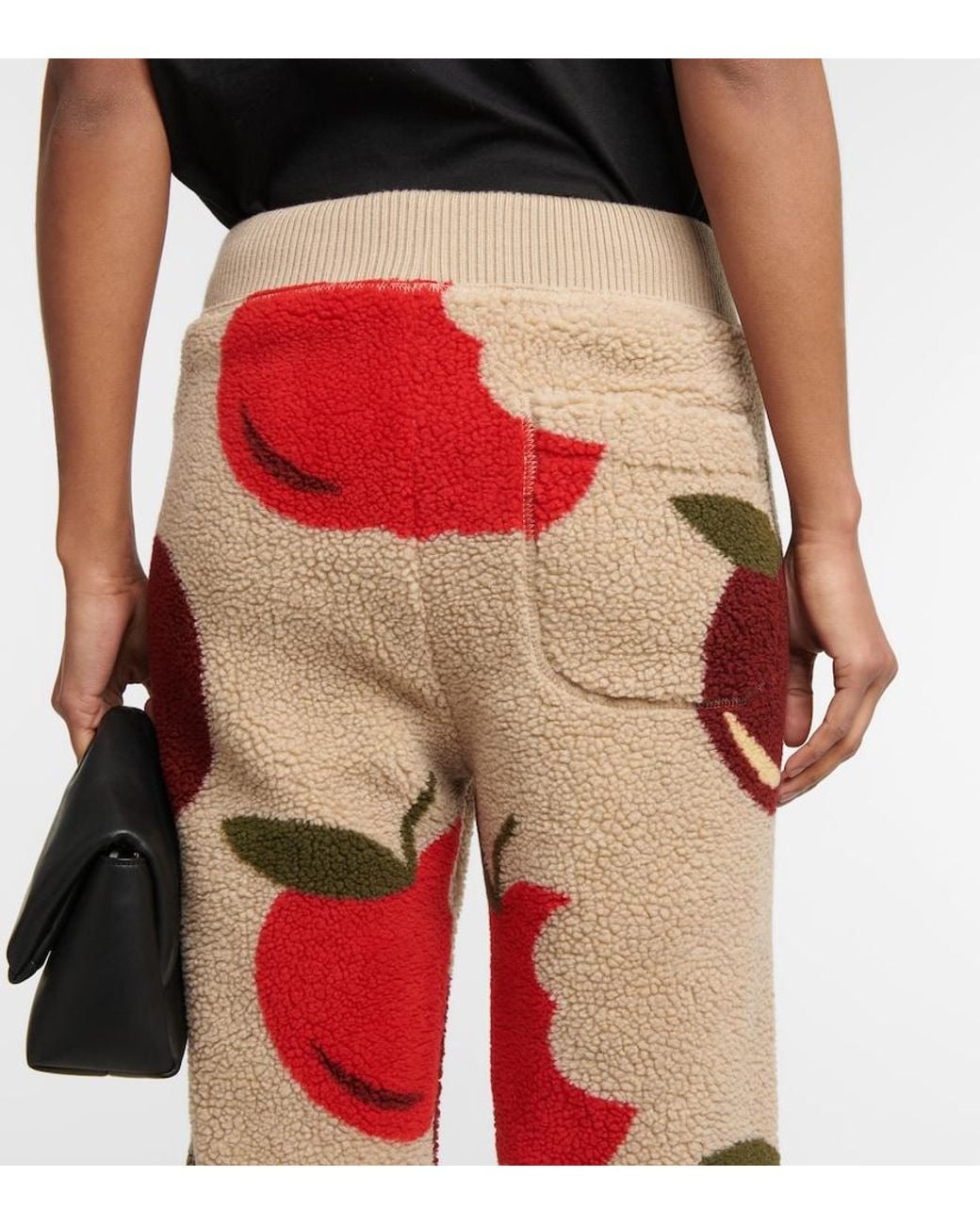 J.W. Anderson Red Printed Fleece Sweatpants