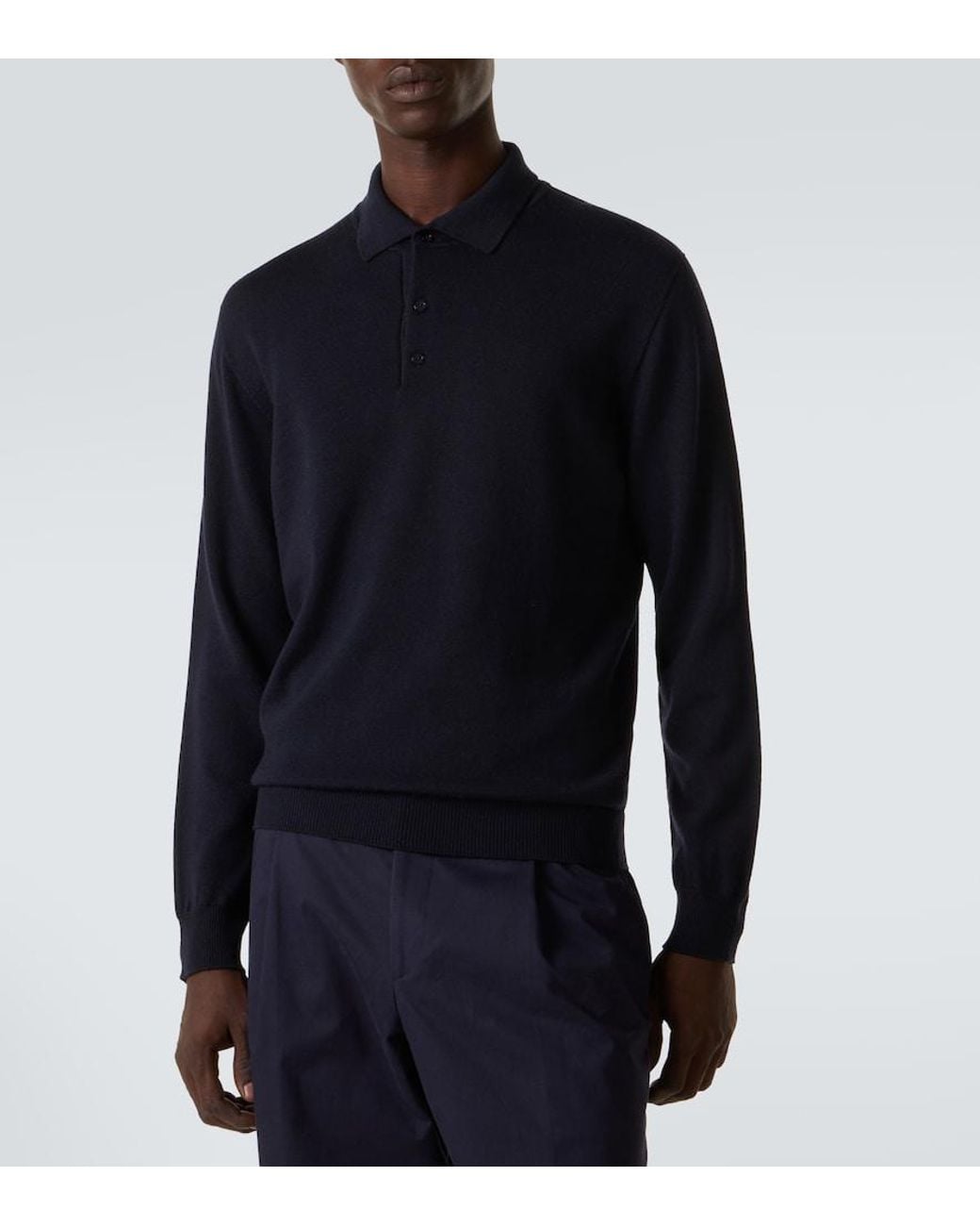 Saman Amel Polopullover Allen Aus Wolle in Blue für Herren