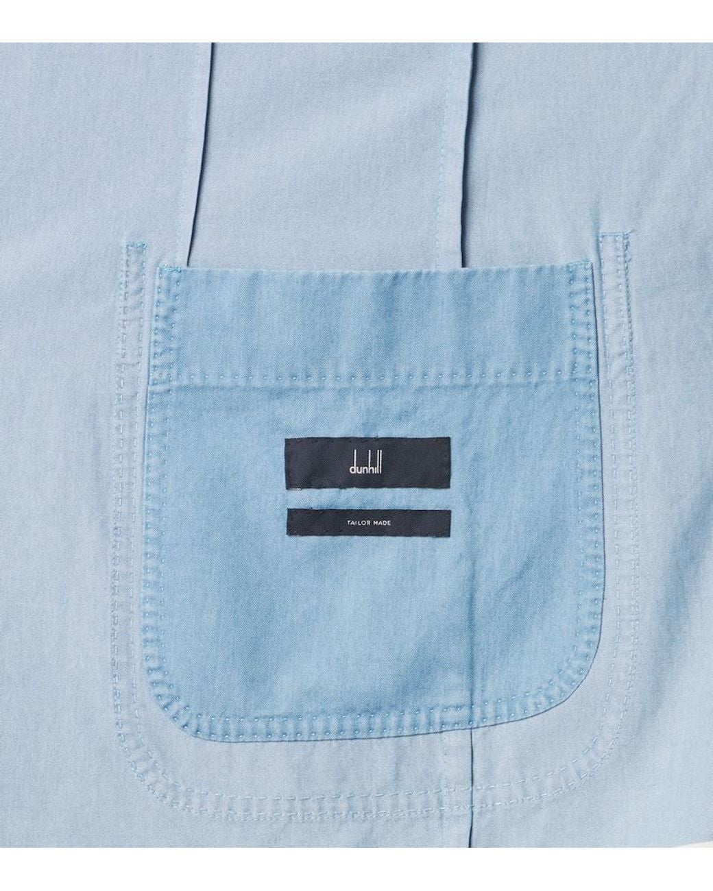 Dunhill Blue Cotton Suit Jacket for men