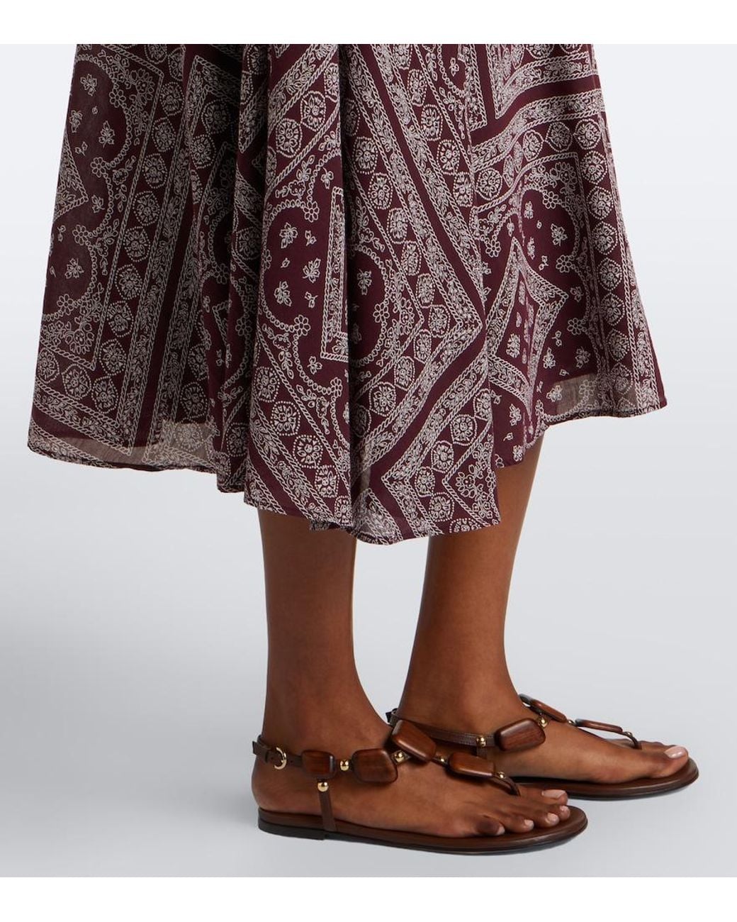 Veronica Beard Purple Kitt Printed Cotton-Blend Midi Dress