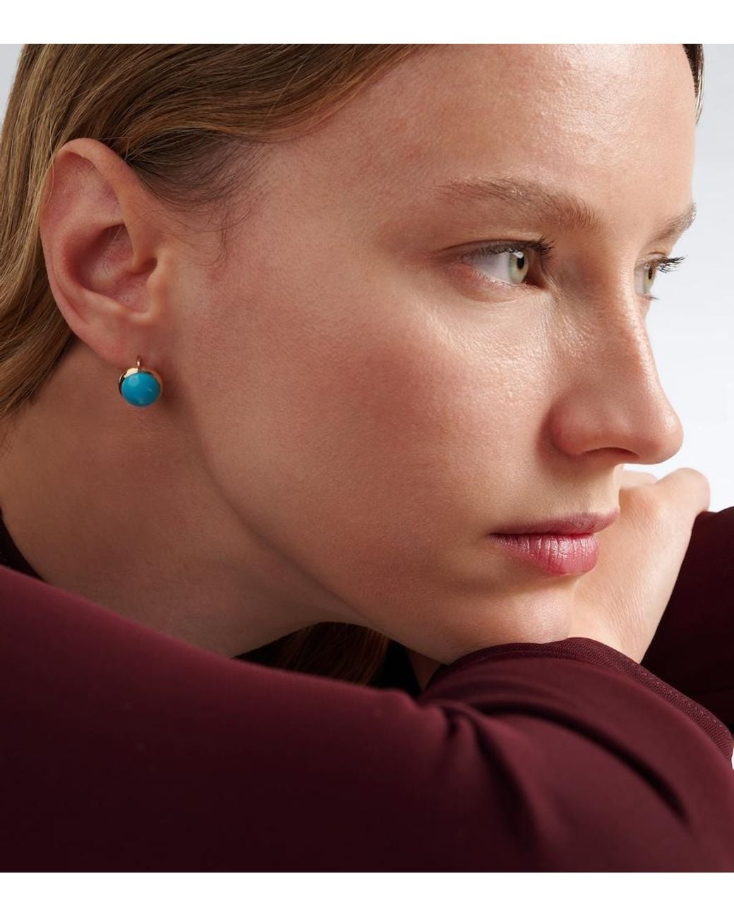 Ileana Makri Blue Eye 14Kt Earrings With