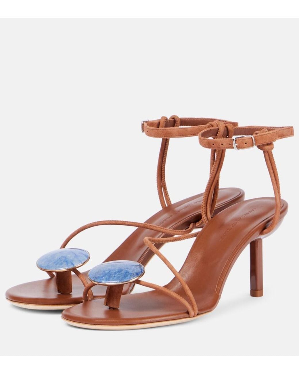 Christopher Esber Pink Doma 70 Embellished Leather Sandals
