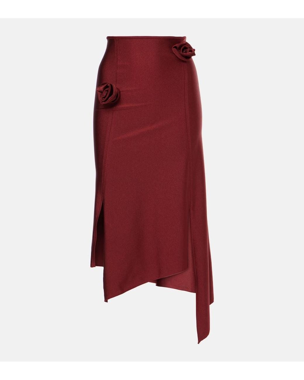 Coperni Red Verzierter Midirock