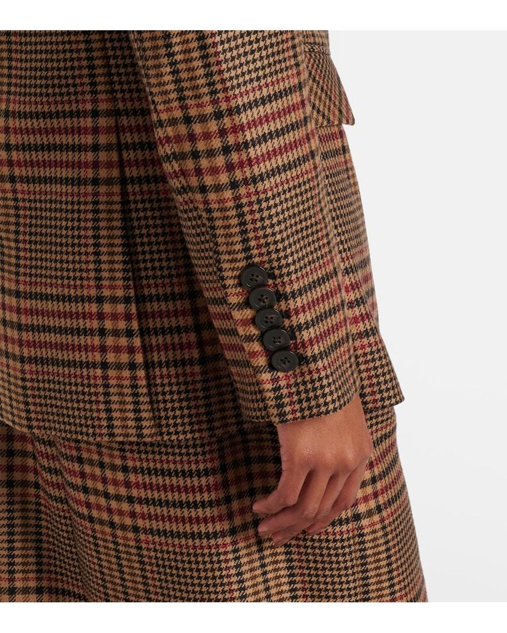 Veronica Beard Brown Sevyn Plaid Virgin Wool Blazer