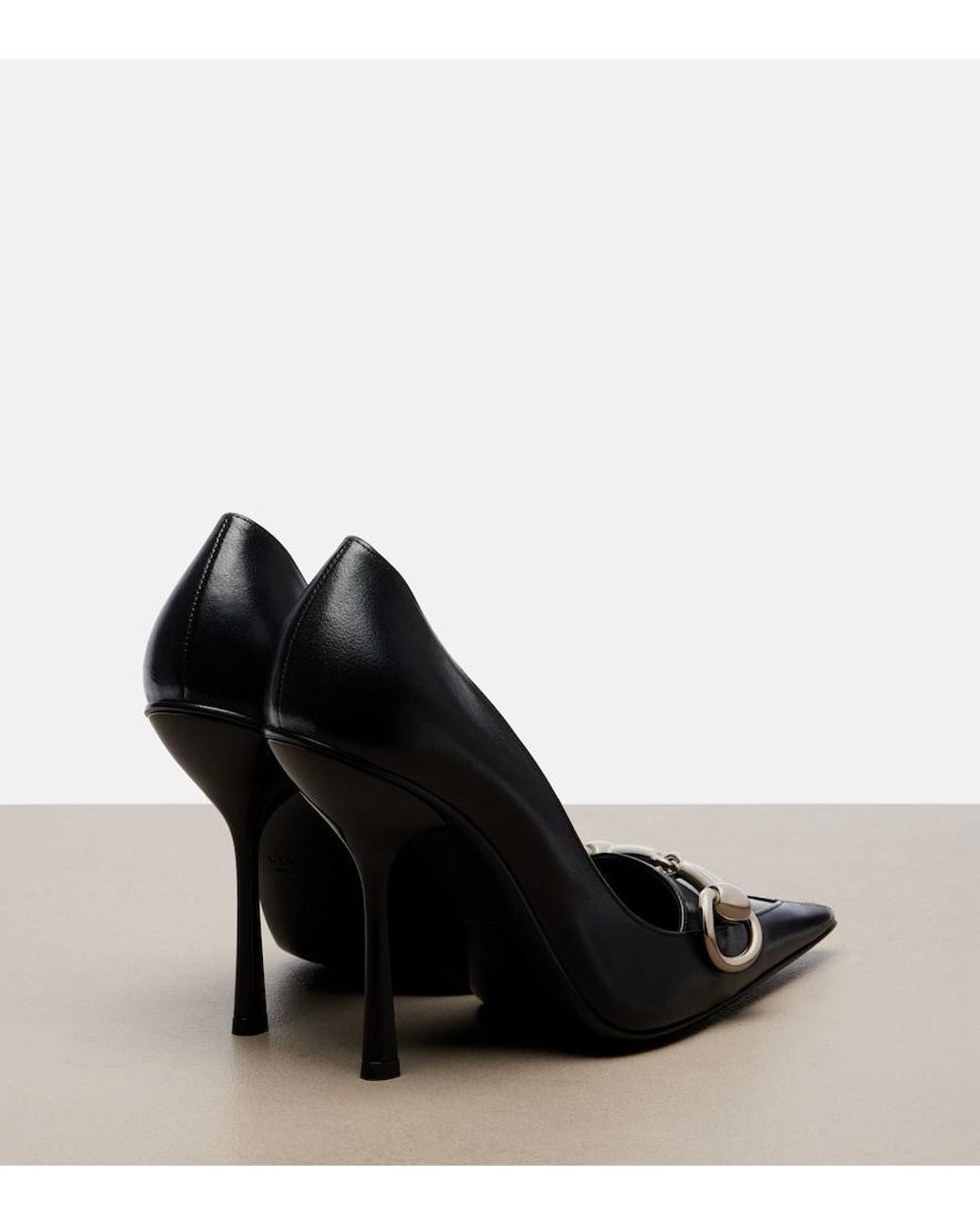 Gucci Black Boulevard Horsebit Leather Pumps